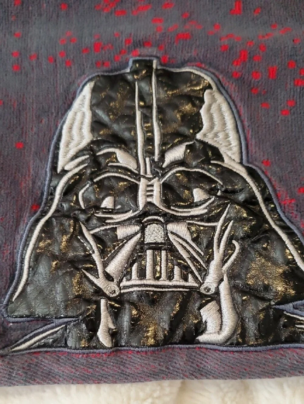 2 Darth Vader Towels Hat in Charcoal with Red Speckle